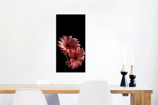 Décoration murale Métal - Peinture Aluminium Industrielle - Fleurs - Gerbera - Rose - Nature - Portrait - 40x80 cm - Dibond - Photo sur aluminium - Décoration murale industrielle - Pour le salon/chambre