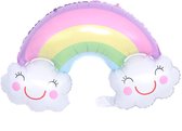 XL Folie ballon Rainbow in pastelkleuren - folie - ballon - raibow - regenboog - decoratie - geboorte - babyshower - verjaardag