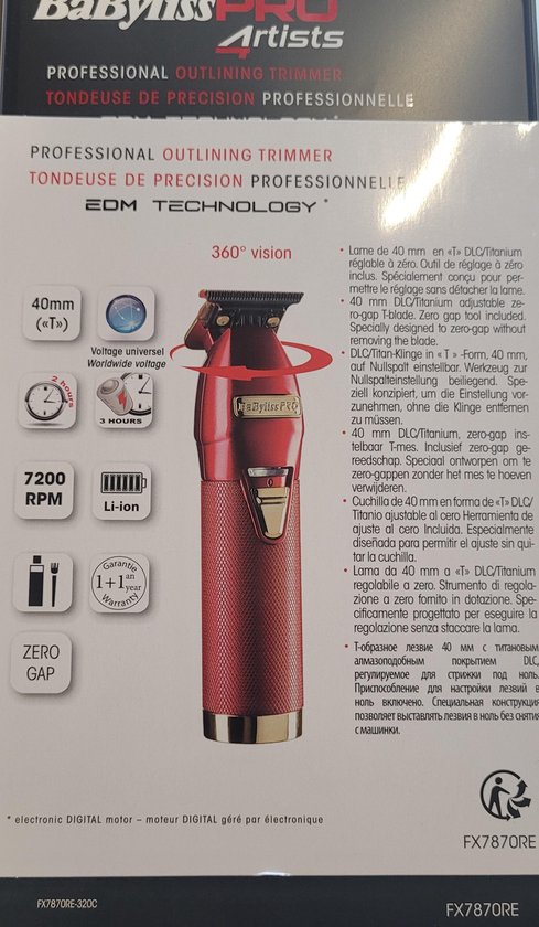 SkeletonFX 4Artists Trimmer Red - FX7870RE