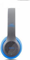 Bluetooth Headset/ Wireless Headphone P47 5.0 + EDR TF card/FM Stereo Radio MP3 player kleur Blauw