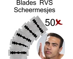 Safety Razor Scheermesjes – 50 stuks RVS Navulmesjes – Vrouwen en Mannen – Duurzaam Scheren – Double Edge Blades