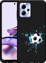 Cazy Hoesje Zwart geschikt voor Motorola Moto G13 4G Soccer Ball