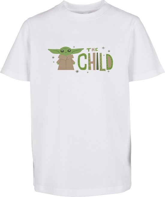 Mister Tee The Mandalorian - Mandalorian The Child Kinder T-shirt - Kids 134 - Wit