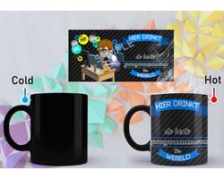 Magische Mok hier drinkt de beste Programmeur ter wereld - beroep - beroepen en ambachten - professions and trades - cadeau - liefde - cute - functie - occupatie - gift