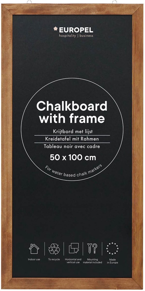 Maul tableau à craie avec cadre en bois (60 x 90 cm) Maul