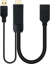 DisplayPort naar HDMI Kabel NANOCABLE 10.16.0205 20 cm Zwart 4K Ultra HD