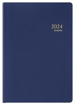 Brepols Agenda 2024 • Armada • Seta PVC • 7,1 x 10,2 cm • Blauw