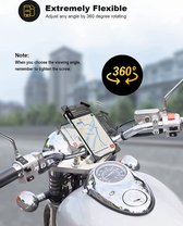Support de téléphone de vélo Support de téléphone portable universel pour moto de vélo Support de smartphone Pince 360 ​​rotatif, pour et tous les téléphones portables de 3,5 à 6,5 pouces