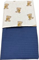 baby deken kinderwagen deken wieg deken teddy beer koningsblauw 60 x 90 cm