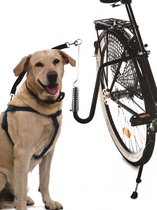 Doggy - runner - sprinter fietshouder - fietsleiband - zwart - 47x42cm - 120cm