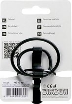 SIMSON - 021230 fietsbel Micro 23mm, rubber elastiek bevestiging, zwart