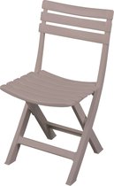 Sunnydays Klapstoel voor buiten/binnen - beige - 41 x 79 cm - stevig kunststof - Bijzet stoelen