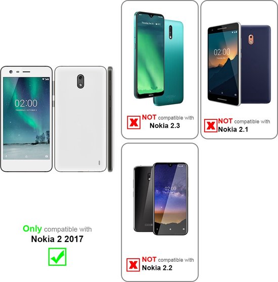 Cadorabo Hoesje Geschikt Voor Nokia 2 2017 In FROST DONKER BLAUW Beschermhoes Gemaakt Van Flexibel Tpu Silicone