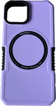 Schokbestendige Telefoonhoesje met Magnetische Draadloos opladen - Geschikt voor de iPhone 14 / iPhone 15 - Lila