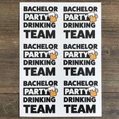 GetGlitterBaby® - Plak Tattoos / Tijdelijke Tattoo Man - Vrijgezellenfeest Mannen Versiering - Bachelor Party Drinking Team