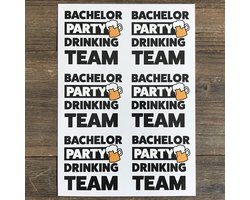 GetGlitterBaby® - Plak Tattoos / Tijdelijke Tattoo Man - Vrijgezellenfeest Mannen Versiering - Bachelor Party Drinking Team