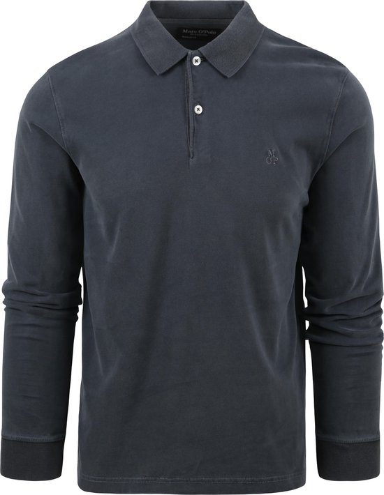 Marc O'Polo - Poloshirt Navy - Modern-fit - Heren Poloshirt Maat L