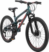 Bikestar 24 inch Alu MTB Fully, 21 speed, groen