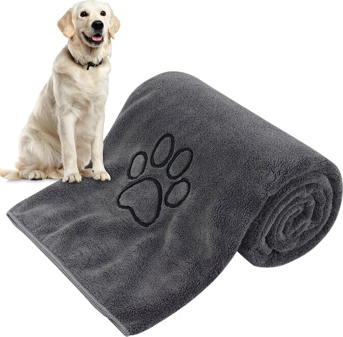 KinHwa Serviette pour Chien Super Absorbant，76cm x 127cm Grande