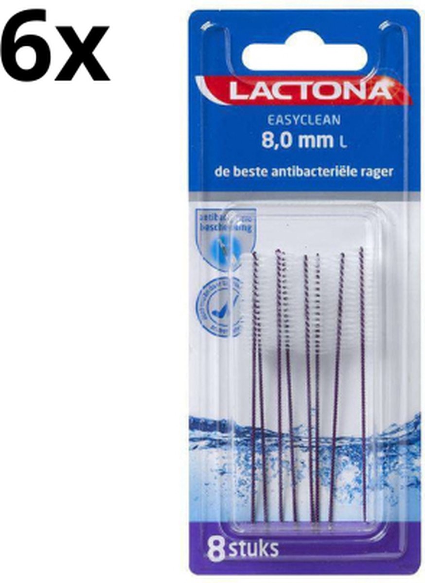 Lactona Ragers EasyClean L 8.0mm Paars - 6 x 8 stuks - Voordeelverpakking