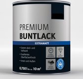 Premium Buntlack RAL 9005 extra Matt 750ML gitzwart binnen en buiten