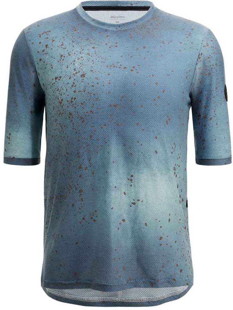 Santini Fango Delta Korte Mouwen T-shirt Blauw S Man
