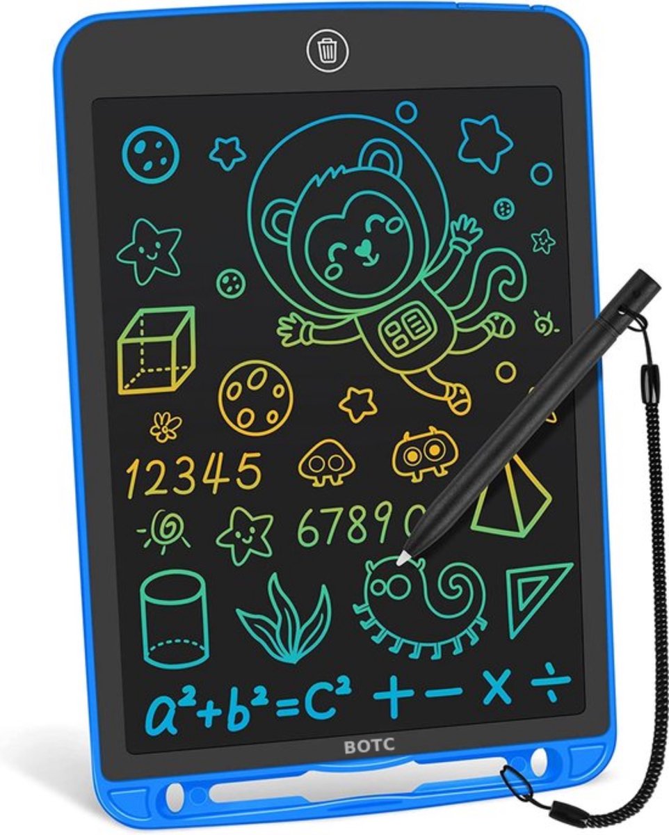 BOTC Tekenbord kinderen - 10 inch - Tekentablet - Grafische Tablet - Writing Tablet - Sinterklaas Cadeautjes - Speelgoed Meisjes & Jongens - Blauw