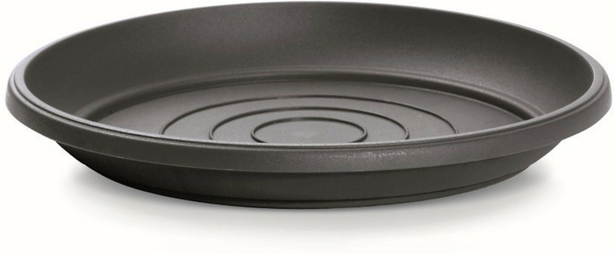 Prosperplast Opvangschaal/onderschaal voor bloempot/plantenpot - antraciet - rond - Dia 41 cm