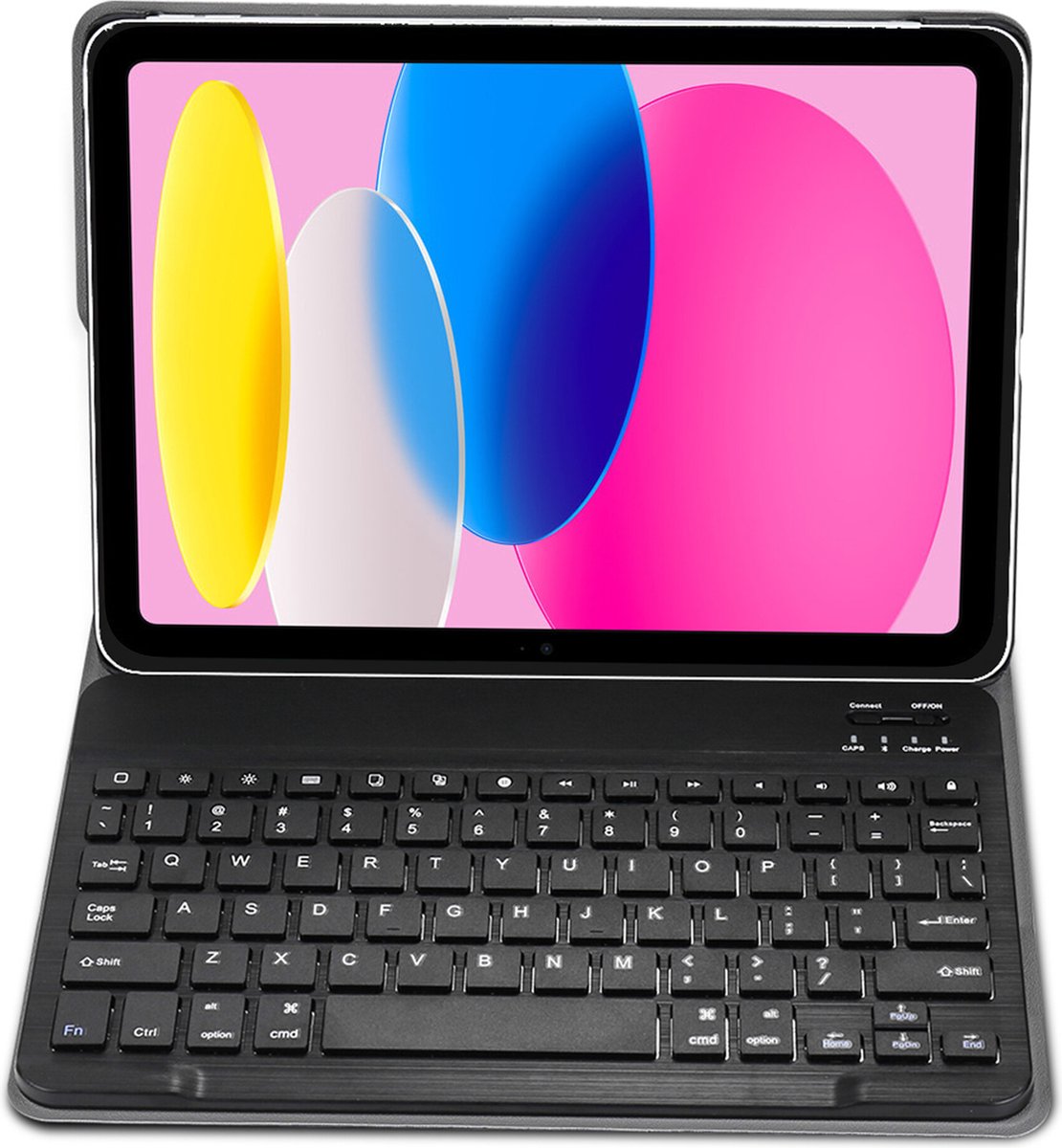 Hoesje - Geschikt voor Apple iPad 10 (2022) - 10.9 inch - 10e Generatie - Keyboard Book Cover - Toetsenbord Case - Hoes - Donkerblauw — cadeau in Telefoon & Tablet - foto 3
