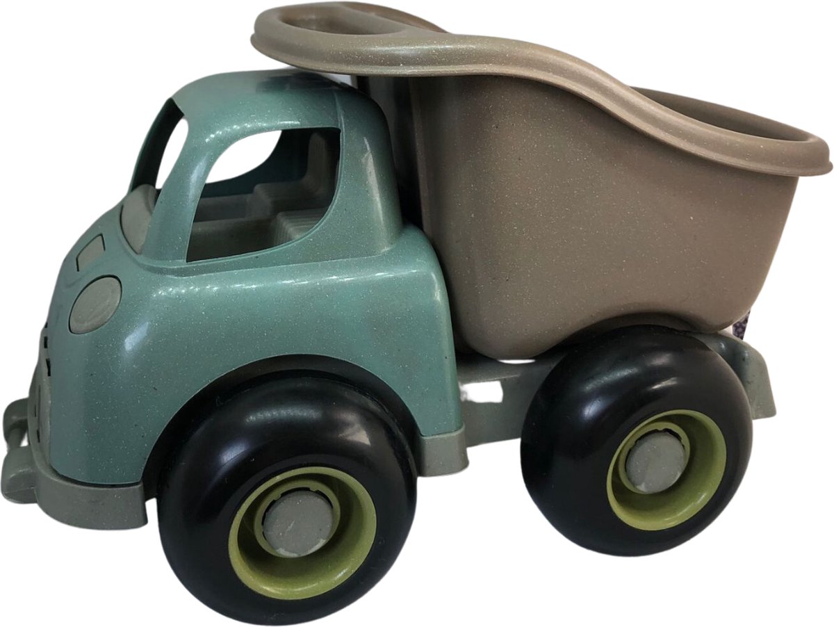 Kiepauto New life 22 cm ecoAllene Recyclebaar Recyclen plastic auto zandspeelgoed buitenspeelgoed auto Tetrapakken 100% recyclebaar product Stevig speelgoed