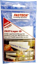 FASTECH® 610-010-Bag Klittenband-markeringsveld Om vast te plakken Wit 10 stuk(s)