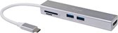 Equip 133480, USB 3.2 Gen 1 (3.1 Gen 1) Type-C, Argent, MicroSD (TransFlash), MicroSDHC, SD, SDHC, 4K Ultra HD, 30 Hz, HDMI, USB 3.2 Gen 1 (3.1 Gen 1) Type-A