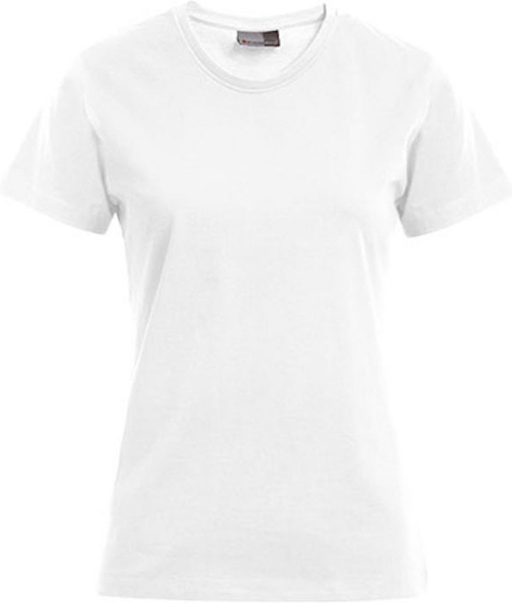 Damesshirt 'Premium T' met ronde hals White - L