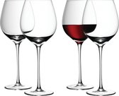 L.S.A. - Rode Wijn Glas 750ml Set van 6 Stuks - Transparant