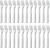 Tafelvorken, 24 stuks, roestvrijstalen vorkset, bestek, vorken, geschikt voor thuis, restaurant, buiten, vaatwasmachinebestendig