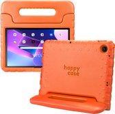 HappyCase Kinder Tablethoes Geschikt voor Lenovo Tab M10 Plus Gen 3 (10.6) | Kindvriendelijke Hoes | Beschemhoes | Kinderhoes | met Handvat en Standaard | Oranje