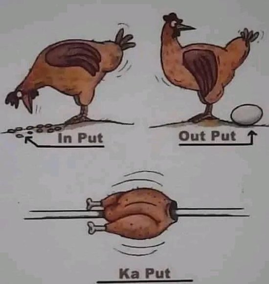 Entrée, sortie, kaput T-shirt homme - poulet - oeuf - nourriture - drôle