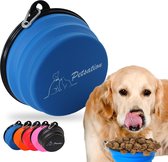 Hondenbak, opvouwbaar, voor onderweg, het origineel, voederbak voor honden, ideaal voor dagelijks gebruik, 1000 ml waterbak, drinkbak voor de hond, reisbak, voerbak, bak (2 x 1000 ml, blauw