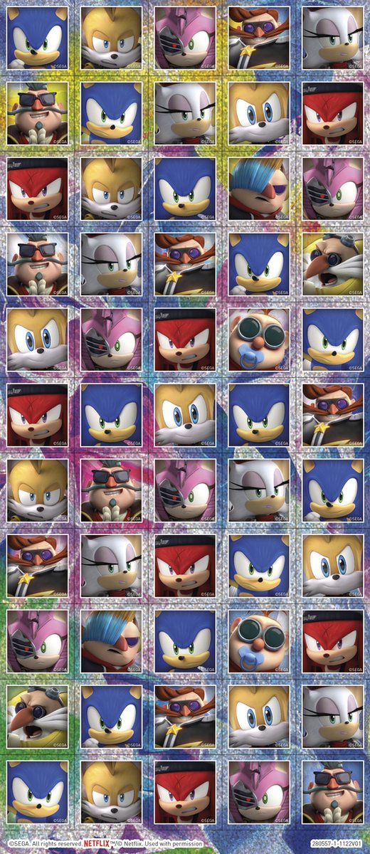 Sonic Prime stickers Totum XL super sticker set 7 vellen incl. luxe metallic en laser stickers 38 x 36 cm - cadeau jongens vanaf 4 jaar — afbeelding 10
