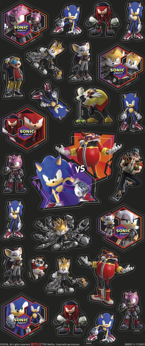 Totum Sonic Hedgehog Stickerset – Individuelle Aufkleber Mit Sonic-Motiv