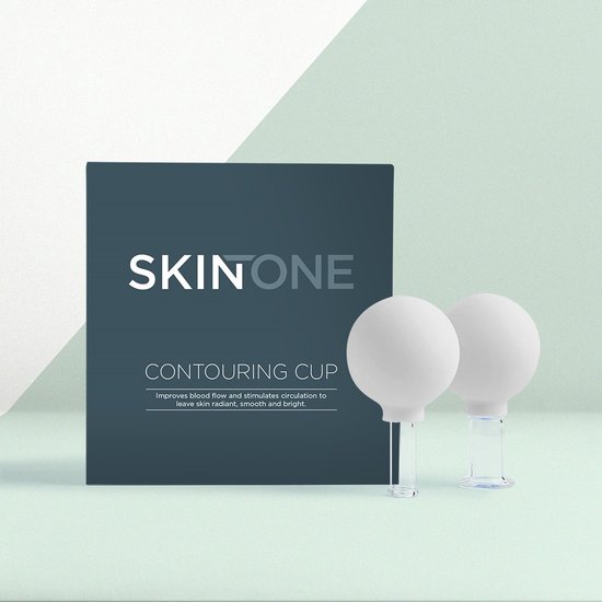 SkinTone®- Cupping – Cellulite - Massage - Gezicht - Armen Benen - Gezichtsmassage Roller - Massageroller - Face lift - Facelift - Jade - Bindweefselmassage - Bindweefsel – Siliconen - Cups - Sinaasappelhuid - Vacuum Therapie - Cellulitis Lichaam