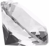Transparante nep diamant 5 cm van glas