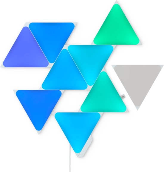 Nanoleaf Shapes Triangles Starterkit - Slimme Verlichting - 9 LED Panelen - Siri, Google, Alexa Compatibel