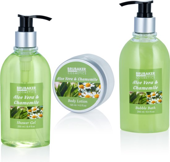 Coffret Cadeau BRUBAKER Aloé Véra - Ensemble Bain Et Douche - Plus De 500ml - Neuf