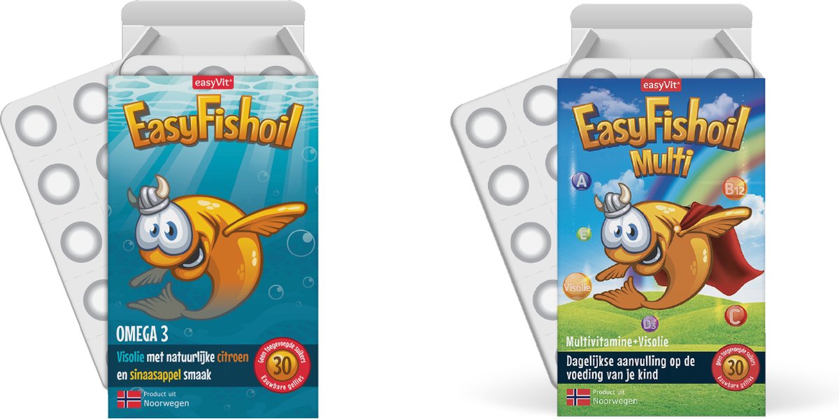 Goedkoopste EasyFishoil - Omega 3 voordeelpakket voor kinderen - EasyFishoil Kids EasyFishoil Multi