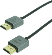 Câble HDMI fin Scanpart 1,5 mètres - 8K@60Hz - Câble HDMI Ultra HD - Ultra Haut Débit avec Ethernet - 48 Gbps - HDMI 2.1 - HDR Dynamic - eARC - Mode Jeu VRR - DSC - ALLM