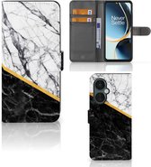 Mobiel Case OnePlus Nord CE 3 Lite GSM Hoesje Marble White Black