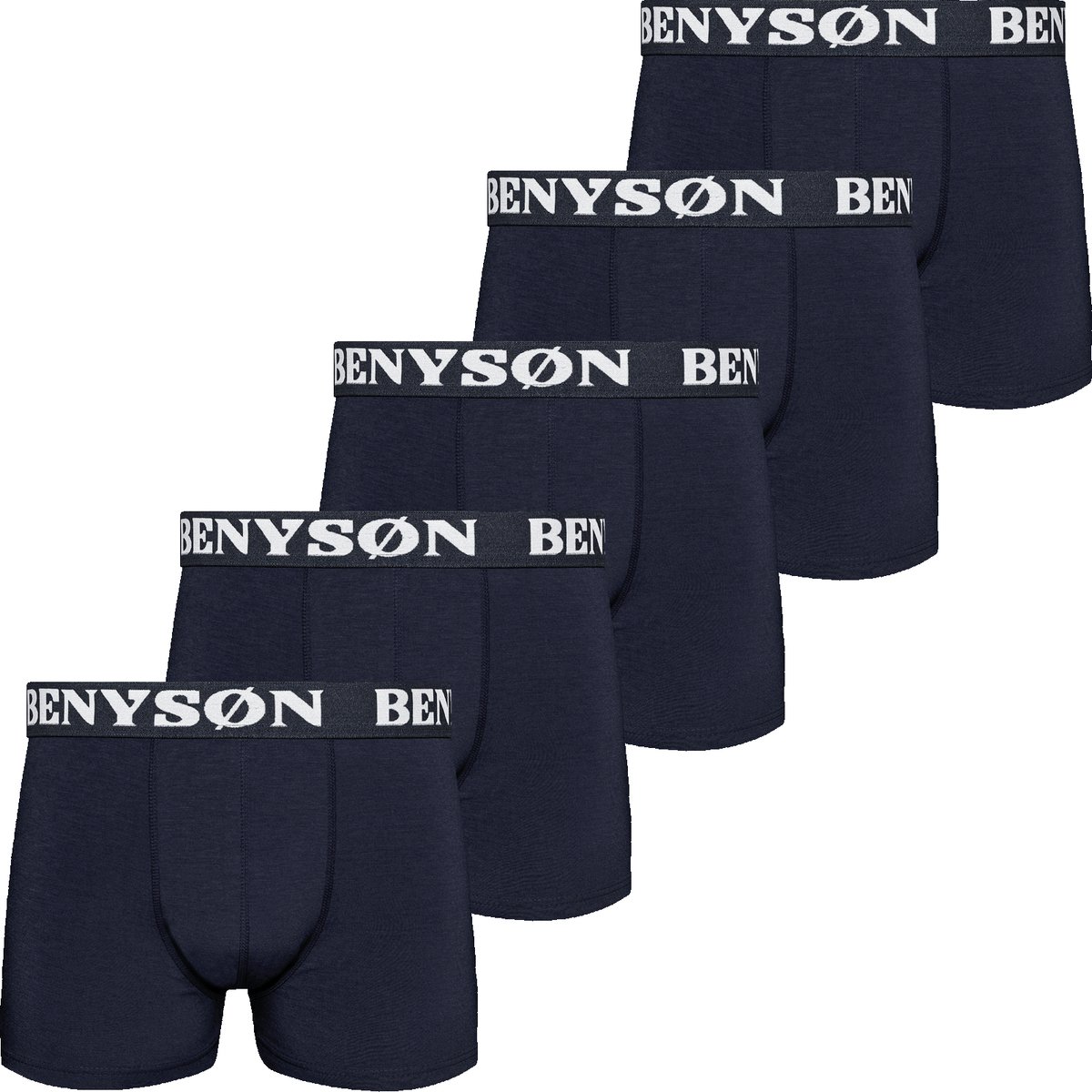 Boxershort Heren | Benyson | 5 Pack | Katoen | Maat M | Zwart | Ondergoed Heren | Onderbroeken Heren |