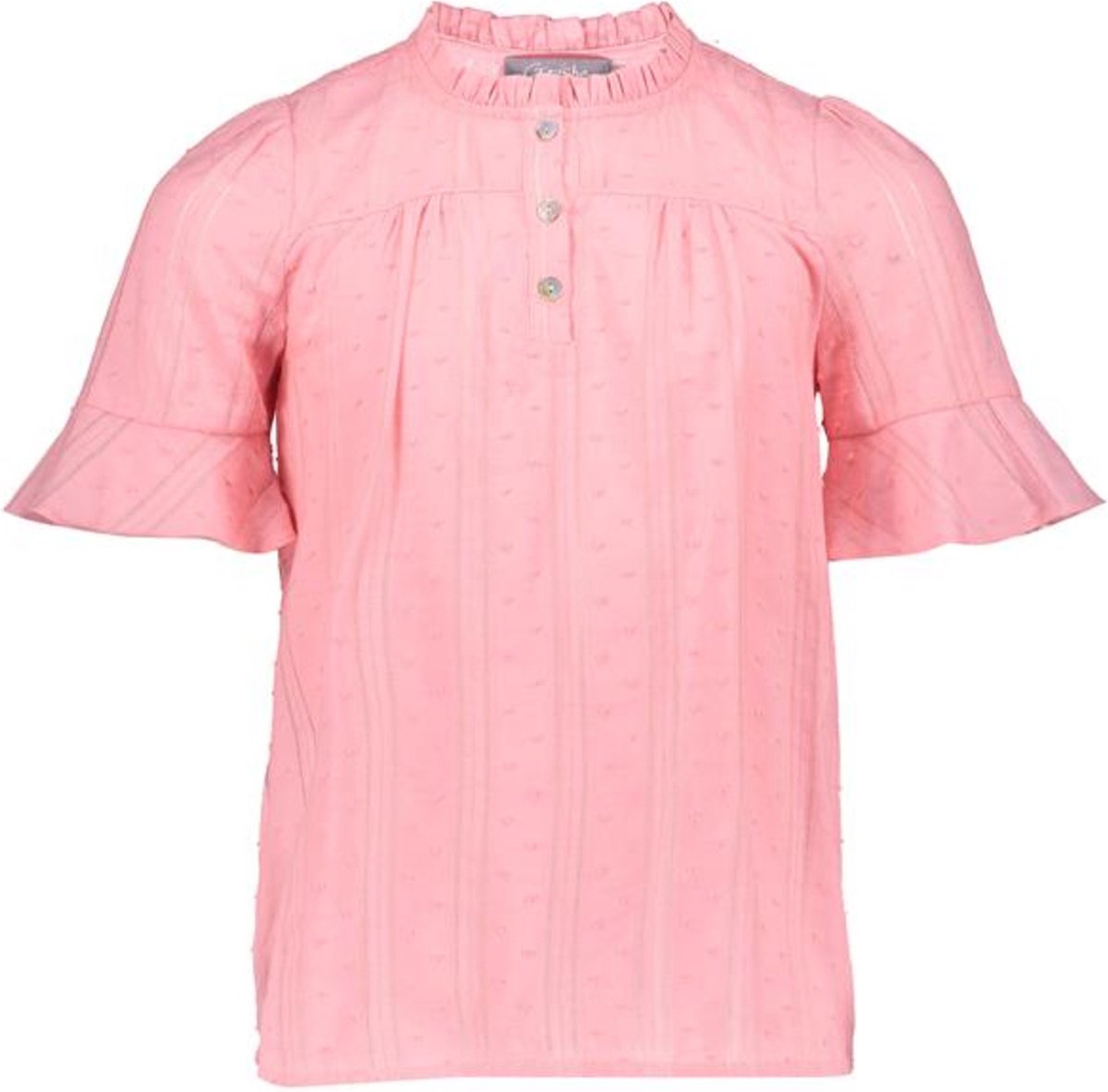 Geisha Top ss with dots pink 140