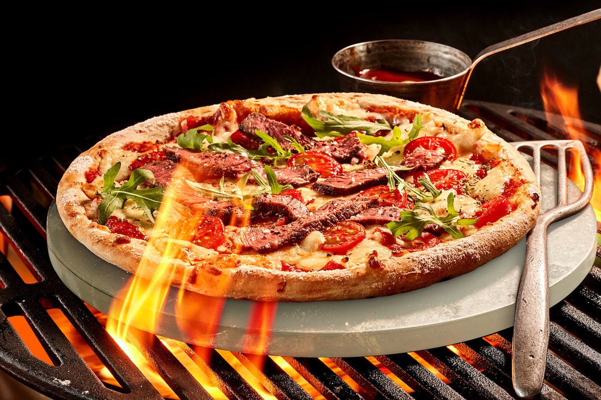 Buccan BBQ - Keramische pizza steen - 22.8 cm